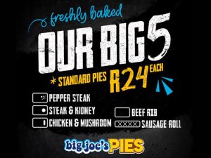 Popular Big 5 Pies at Big Joe’s Pies Knysna